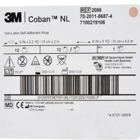 Cohesive Bandage 3M™ Coban™ LF 6 Inch X 5 Yard Self-Adherent Closure Tan NonSterile Standard Compression (M-388427)