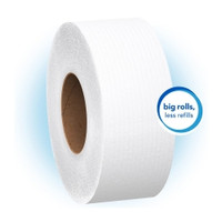 Toilet Tissue Scott® Essential JRT White 2-Ply Jumbo Size Cored Roll Continuous Sheet 3-11/20 Inch X 1000 Foot (M-449758)