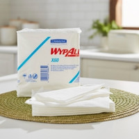 Task Wipe WypAll® X60 Light Duty White NonSterile Cellulose / Polypropylene 12 X 12-1/2 Inch Reusable (M-449763)