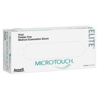 Exam Glove Micro-Touch® Elite® Medium NonSterile Stretch Vinyl Standard Cuff Length Smooth Ivory Not Rated (M-453104)