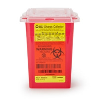 Sharps Container BD™ Red Base 7 H X 4-9/10 W X 3-9/10 D Inch Vertical Entry 0.25 Gallon (M-471225)