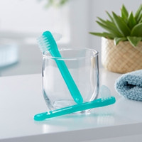 Denture Brush McKesson 2-Sided Bristle Green (M-472578)