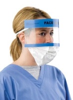 Face Shield with Retractable Splash Guard One Size Fits Most Full Length Anti-fog Disposable NonSterile (M-503365)