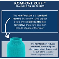 Slipper Socks Pillow Paws® Bariatric 3X-Large Royal Blue Ankle High (M-554158)