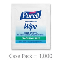 Hand Sanitizing Wipe Purell® 1,000 Count Ethyl Alcohol Wipe Individual Packet (M-554272)