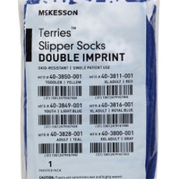 Slipper Socks McKesson Terries™ X-Large Royal Blue Above the Ankle (M-558995)