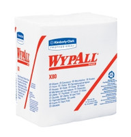 Task Wipe WypAll® X80 Heavy Duty White NonSterile Cellulose / Polypropylene 12 X 12-1/2 Inch Reusable (M-560827)