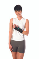 Wrist Brace AirCast® A2™ Aluminum / Foam / Nylon Left Hand Black Small (M-569014)