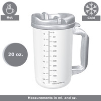 Drinking Mug Whirley-DrinkWorks!™ 20 oz. Clear Cup / Granite Lid Plastic Reusable (M-570986)