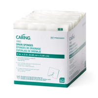 Drain Sponge Caring® 2 X 2 Inch Sterile 6-Ply (M-572305)