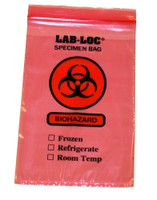 Specimen Transport Bag with Document Pouch Lab-Loc® 6 X 9 Inch Zip Closure Biohazard Symbol / Storage Instructions NonSterile (M-584264)