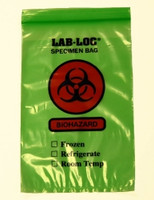 Specimen Transport Bag with Document Pouch Lab-Loc® 6 X 9 Inch Zip Closure Biohazard Symbol / Storage Instructions NonSterile (M-586195)