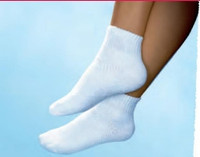 Diabetic Compression Socks JOBST® Sensifoot™ Mini Crew Ankle High Large White Closed Toe (M-676962)