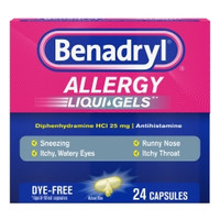 Allergy Relief Benadryl® 25 mg Strength Gelcap 24 per Box (M-697285)