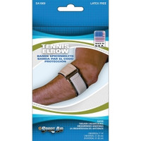 Tennis Elbow Support Sport-Aid™ One Size Fits Most D-Ring / Hook and Loop Strap Closure Strap Left or Right Elbow 3 Inch Width Beige (M-697375)