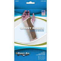 Wrist Brace Contoured Elastic / Suede Right Hand Beige Small (M-697402)
