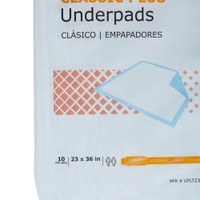 Disposable Underpad McKesson Classic Plus 23 X 36 Inch Fluff Mat Light Absorbency (M-724033)
