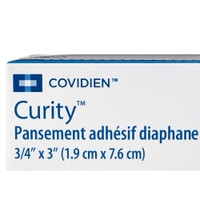 Adhesive Strip Curity™ 3/4 X 3 Inch Plastic Rectangle Sheer Sterile (M-735146)