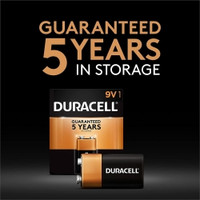 Alkaline Battery Duracell® Coppertop® 9V Cell 9V Disposable 1 Pack (M-736432)