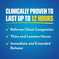 Cold and Cough Relief Mucinex® 600 mg Strength Extended Release Tablet 100 per Bottle (M-777455)