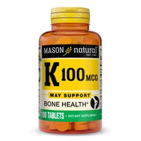 Vitamin Supplement Mason Natural® Vitamin K 100 mcg Strength Tablet 100 per Bottle (M-780136)