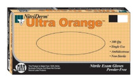 Exam Glove NitriDerm® Ultra Orange™ Small NonSterile Nitrile Standard Cuff Length Fully Textured Orange Fentanyl Tested (M-780240)