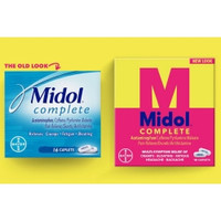 Cramp Relief Midol® Complete 500 mg - 60 mg - 15 mg Strength Acetaminophen / Caffeine / Pyrilamine Maleate Caplet 24 per Box (M-783600)