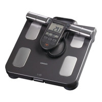 Total Body Composition Analyzer Stand On OMRON® LCD Display 330 lbs. Black / Silver (M-800356)