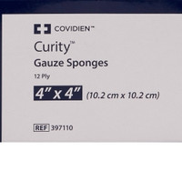 Gauze Sponge Curity™ 4 X 4 Inch 10 per Pouch Sterile 12-Ply Square (M-807703)