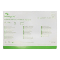 Surgical Mask Barrier® Standard Pleated Tie Closure One Size Fits Most Green NonSterile Not Rated Adult (M-815491)