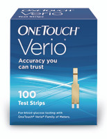 Blood Glucose Test Strips OneTouch® Verio® 100 Strips per Pack (M-832490)
