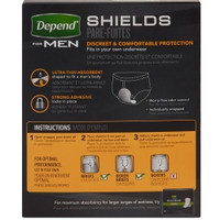 Bladder Control Pad Depend® Shields for Men 5-1/2 X 12 Inch Light Absorbency Sodium Polyacrylate Core One Size Fits Most (M-836349)