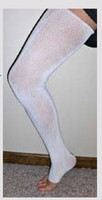Compression Stocking EdemaWear® Thigh High Large White Open Toe (M-846763)