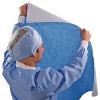 QUICK CHECK* H100 Sterilization Wrap White / Blue 36 X 36 Inch Dual Layer SMS Polypropylene Steam / EO Gas / Hydrogen Peroxide (M-849702)