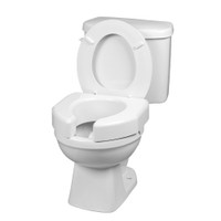 Raised Toilet Seat Ableware Basic 3 Inch Height White 350 lbs. Weight Capacity (M-893055)