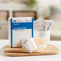 Adhesive Strip Curity™ 1 X 3 Inch Plastic Rectangle Sheer Sterile (M-915648)