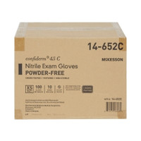 Exam Glove McKesson Confiderm® 4.5C X-Small NonSterile Nitrile Standard Cuff Length Textured Fingertips Blue Chemo Tested (M-921601)
