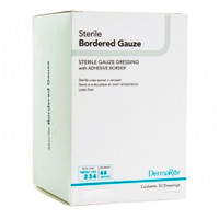 Adhesive Dressing DermaRite® Bordered Gauze 2 X 2 Inch Square Sterile (M-972459)