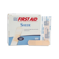 Adhesive Strip American® White Cross 3/4 X 3 Inch Plastic Rectangle Tan Sterile (M-97366)
