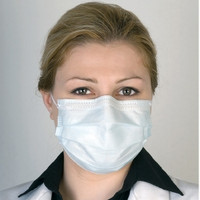 Procedure Mask Pleated Earloops One Size Fits Most Blue NonSterile ASTM Level 2 Adult (M-976622)