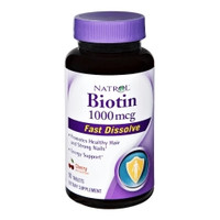 Biotin Supplement Natrol® Vitamin B7 5000 mcg Strength Tablet 90 per Bottle Cherry Flavor (M-984536)