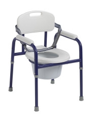Commode Chair Pinniped Padded Fixed Arms Steel Frame With Backrest  (1/BX)