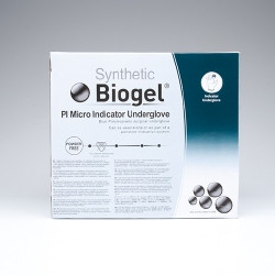 Surgical Underglove Biogel® PI Micro Indicator® Underglove Size 6.5 Sterile Polyisoprene Standard Cuff Length Smooth Blue Chemo Tested  (1/BX)