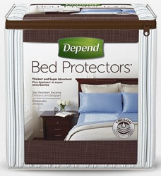 Disposable Underpad Depend® Bed Protectors 20-2/5 X 36 Inch Tri-Loc Core Moderate Absorbency  (24/CS)