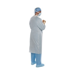 Surgical Gown with Towel Aero Chrome Large Silver Sterile AAMI Level 4 Disposable  (1/EA)
