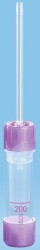 Microvette® 200 Capillary Blood Collection Tube K3 EDTA Additive 10.8 X 46.6 mm 200 µL Violet Screw Cap Polypropylene Tube  (100/PK)