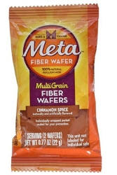 Fiber Supplement Metamucil® Cinnamon Spice Flavor Wafer 24 per Box 5 mg Strength Wheat Flour / Sucrose / Corn Oil / Psyllium Husk  (24/BX)