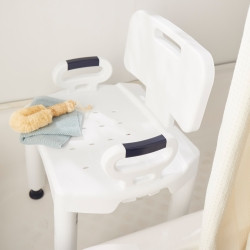 Bath Bench McKesson Removable Arms Plastic Frame Removable Backrest 21-1/4 Inch Seat Width  (1/EA)