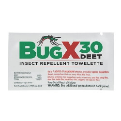Insect Repellent BugX® 30 Towelette Individual Packet  (300/CS)
