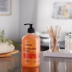 Antibacterial Soap McKesson Liquid 18 oz. Pump Bottle Clean Scent  (1/EA)